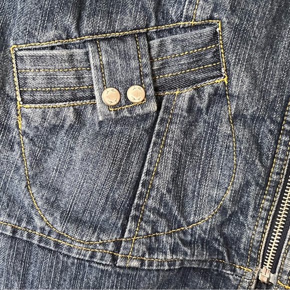 i. e. relaxed Zip Front Tailored Jean Jacket Blazer - Size Medium - Picture 2 of 9